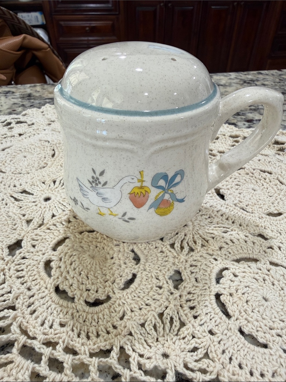 Vintage Marmalade Stoneware Salt Shaker